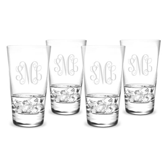 Monogrammed 16.25 oz. Highball Glass Set of 4